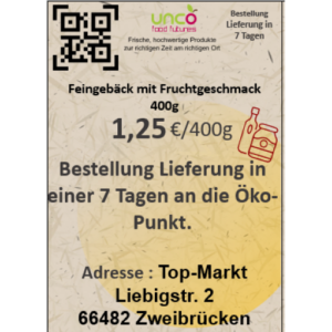 Feingebäck mit Fruchtgeschmack 400g