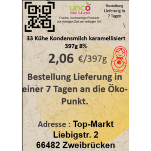 33 Kühe Kondensmilch karamellisiert 397g 8%