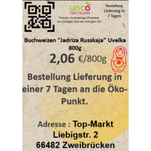 Buchweizen "Jadriza Russkaja" Uvelka 800g