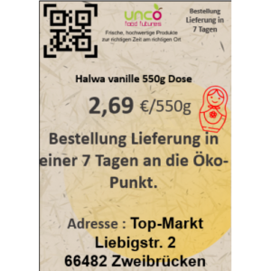 Halwa vanille 550g Dose