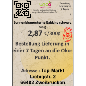 Sonnenblumenkerne Babkiny schwarz 300g