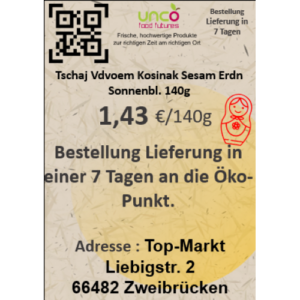 Tschaj Vdvoem Kosinak Sesam Erdn Sonnenbl. 140g