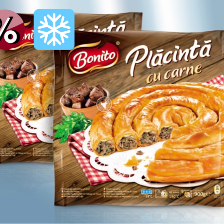 Teigröllchen mit Füllung "Rindfleisch" zum aufbacken tiefgefroren / Placinta rulata cu carne 800 g