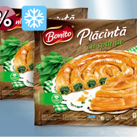 Teigröllchen mit Spinat zum aufbacken tiefgefroren / Placinta rulata cu spanac 800 g