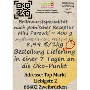 Brühwurstspezialität nach polnischer Rezeptur Mini Parowki ~ 400 g