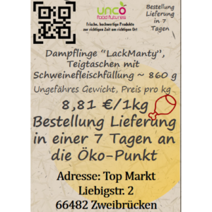 Dampflinge "LackManty", Teigtaschen mit Schweinefleischfüllung ~ 860 g