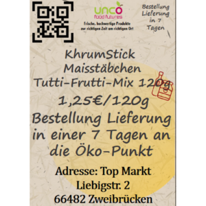 KhrumStick Maisstäbchen Tutti-Frutti-Mix 120g