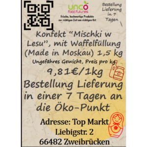 Konfekt "Mischki w Lesu", mit Waffelfüllung (Made in Moskau) 1,5 kg