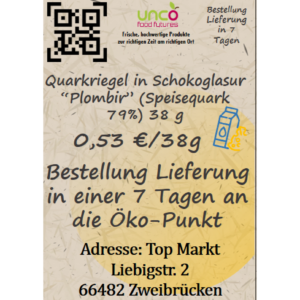 Quarkriegel in Schokoglasur "Plombir" (Speisequark 79%) 38 g