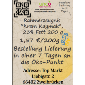 Rahmerzeugnis "Krem Kaymak", 23% Fett 200 g