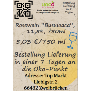 Rosewein "Busuioaca", 11,5%, 750ml