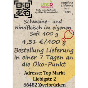 Schweine- und Rindfleisch im eigenen Saft 400 g