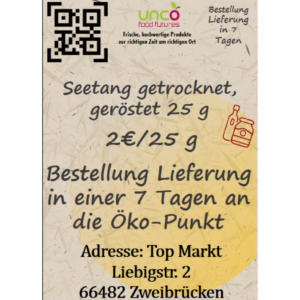 Seetang getrocknet, geröstet  25 g