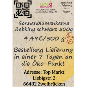 Sonnenblumenkerne Babkiny schwarz 500g