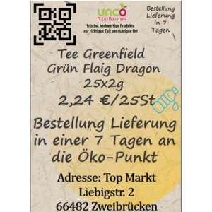 Tee Greenfield Grün Flaig Dragon 25x2g