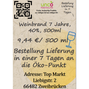 Weinbrand 7 Jahre, 40%, 500ml